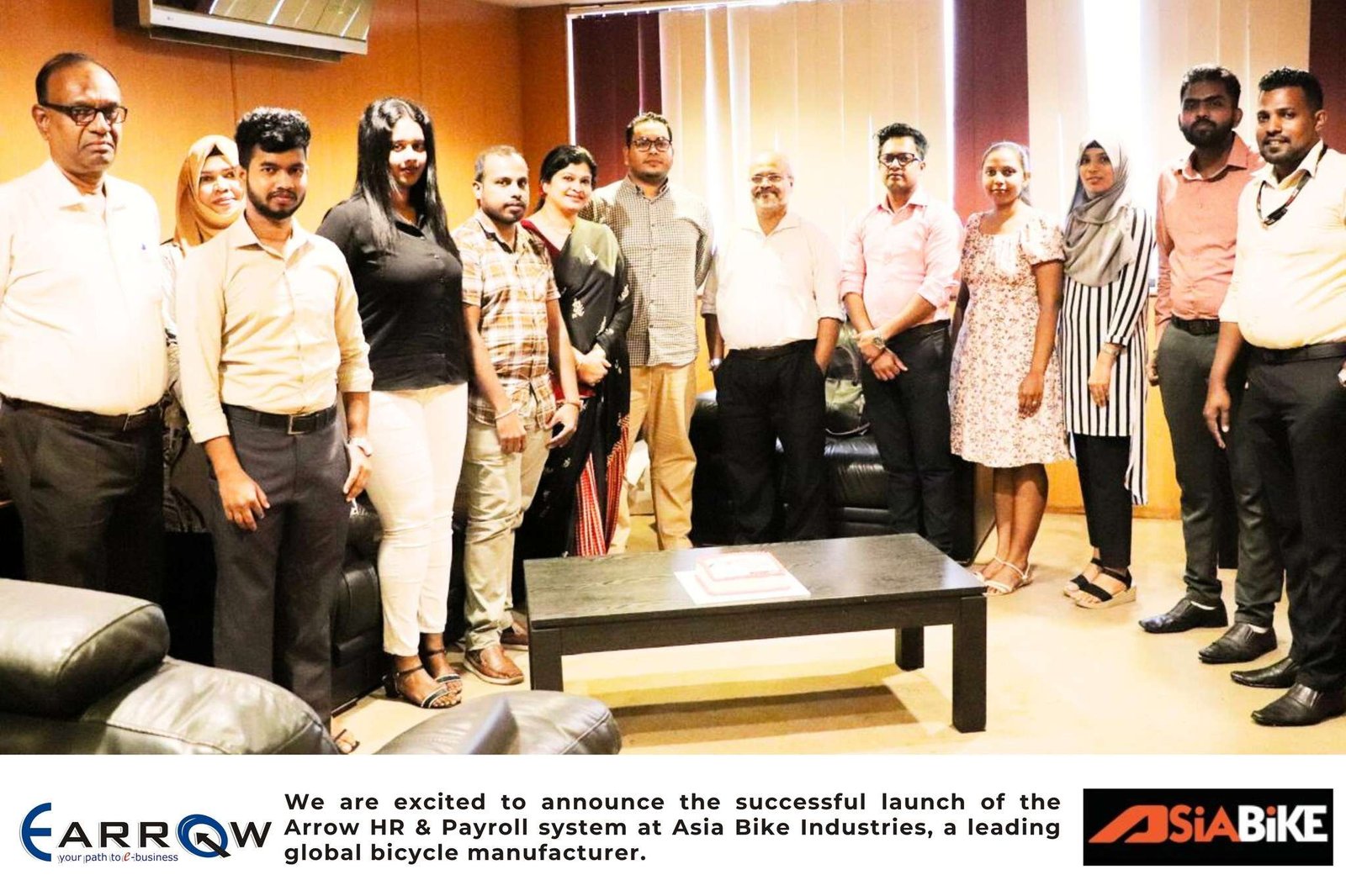 Successful launch of the Arrow HR & Payroll system at Asia Bike Industries